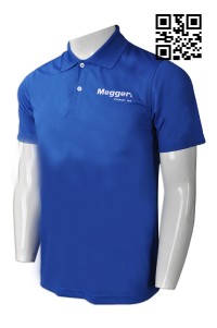 P732 自訂個性Polo恤款式   訂製繡花LOGOPolo恤款式    設計男裝Polo恤款式   Polo恤廠     海藍色